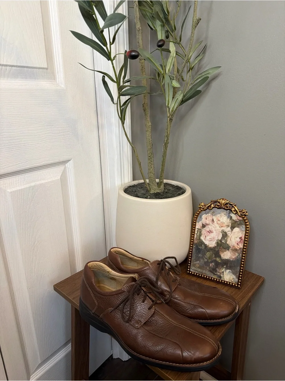 Johnston & Murphy Men’s 11 M Brown Leather Split Toe Oxford Dress Shoes